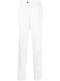 Brunello Cucinelli off-centre fastening chinos - White