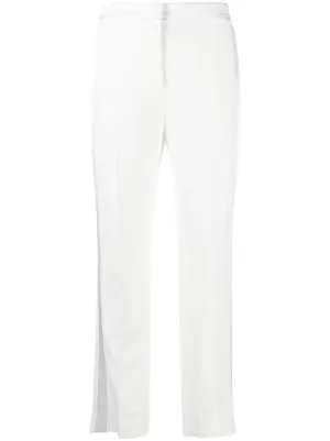 パンツ Ermanno Scervino Tailored White Trousers With High Waist Ermanno Scervino high-waist Tailored Trousers | White