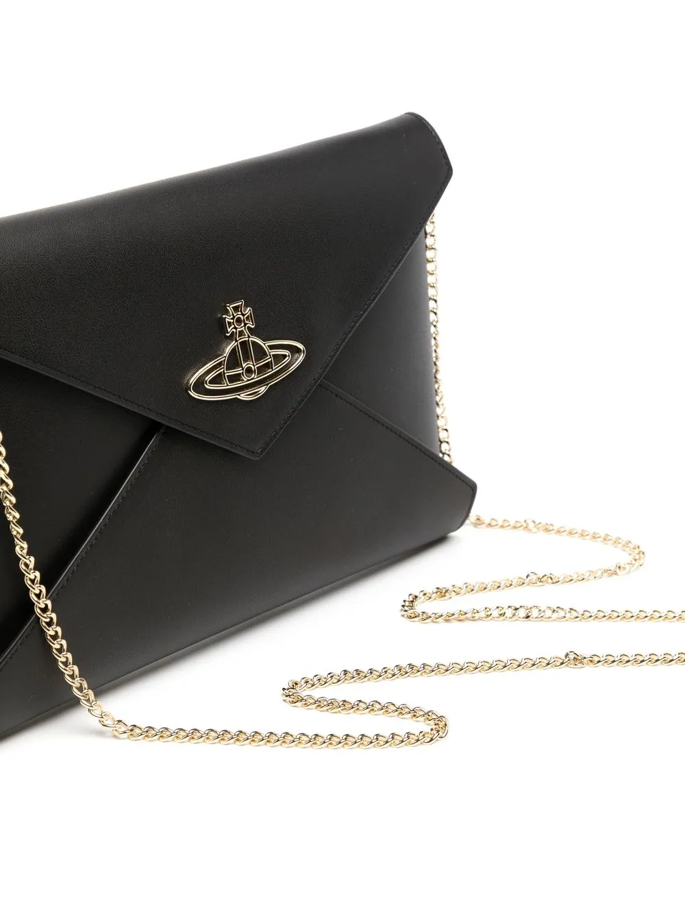 VIVIENNE WESTWOOD ORB-PLAQUE ENVELOPE CLUTCH BAG