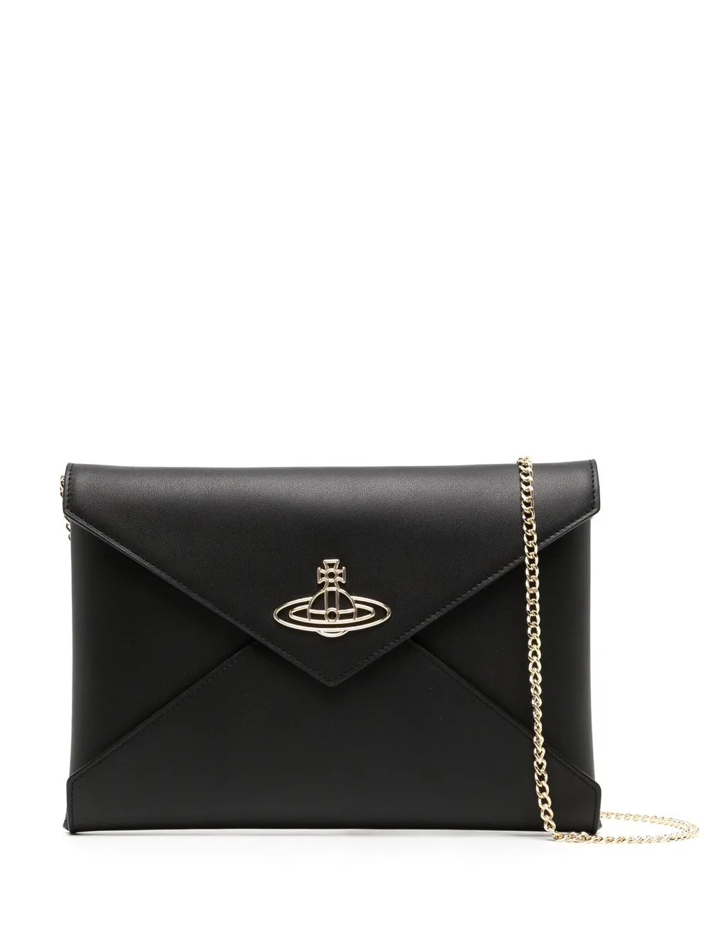 

Vivienne Westwood Orb-plaque envelope clutch bag - Black