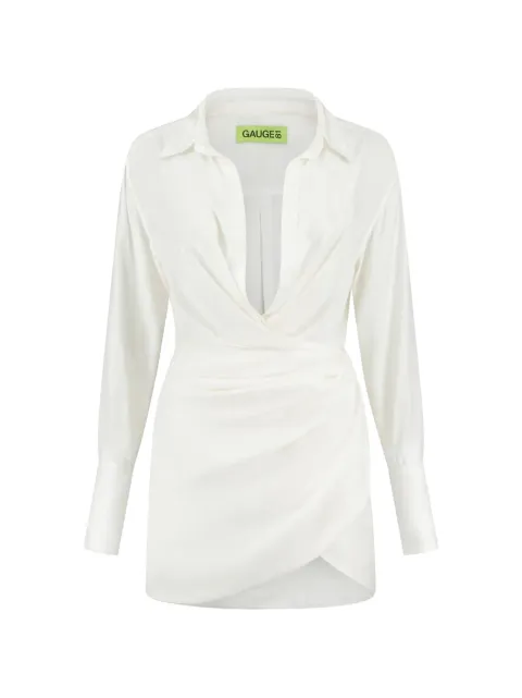 GAUGE81 Naha open-neck shirt mini dress