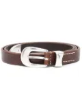 OUR LEGACY Western leather buckle belt - Brown