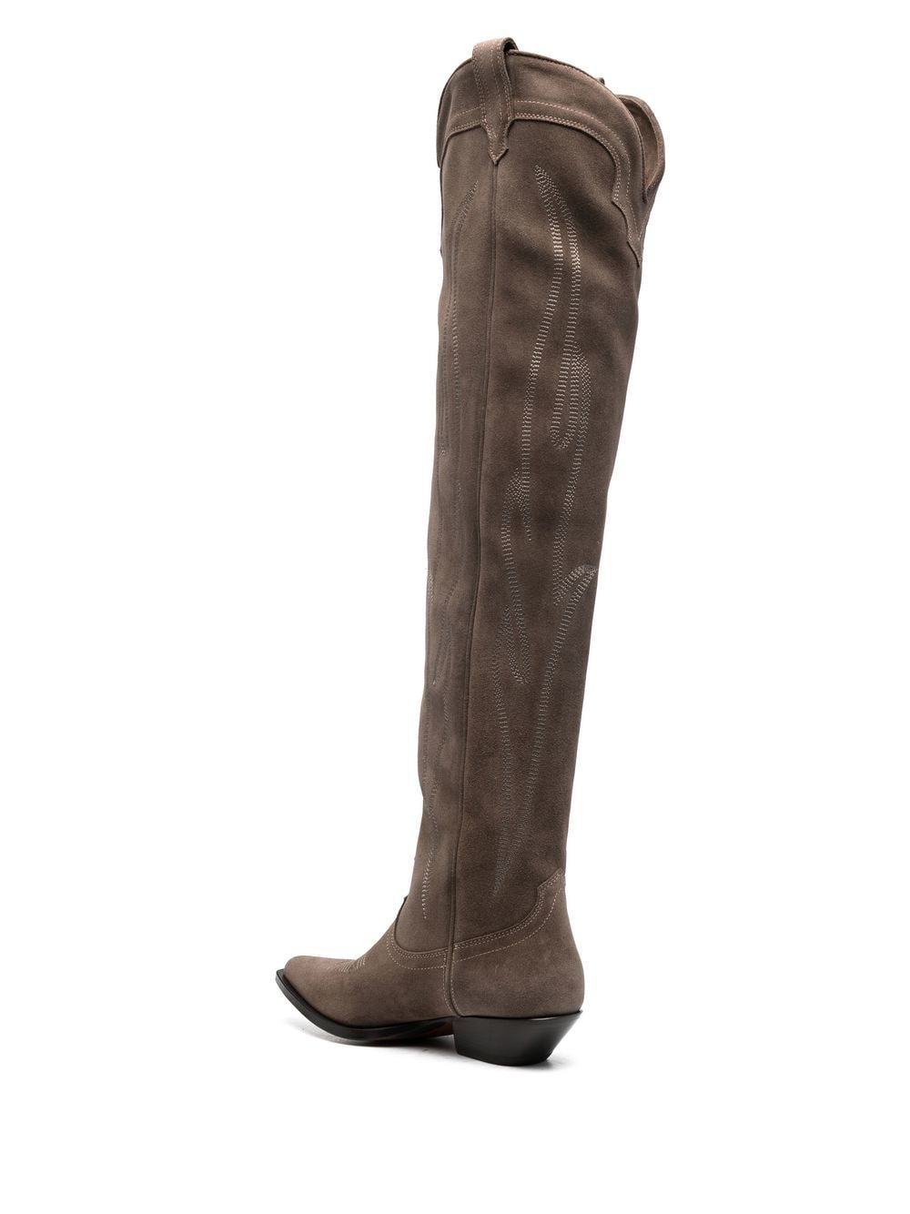 Sonora Hermosa Thigh-high Cowboy Boots In Neutrals | ModeSens