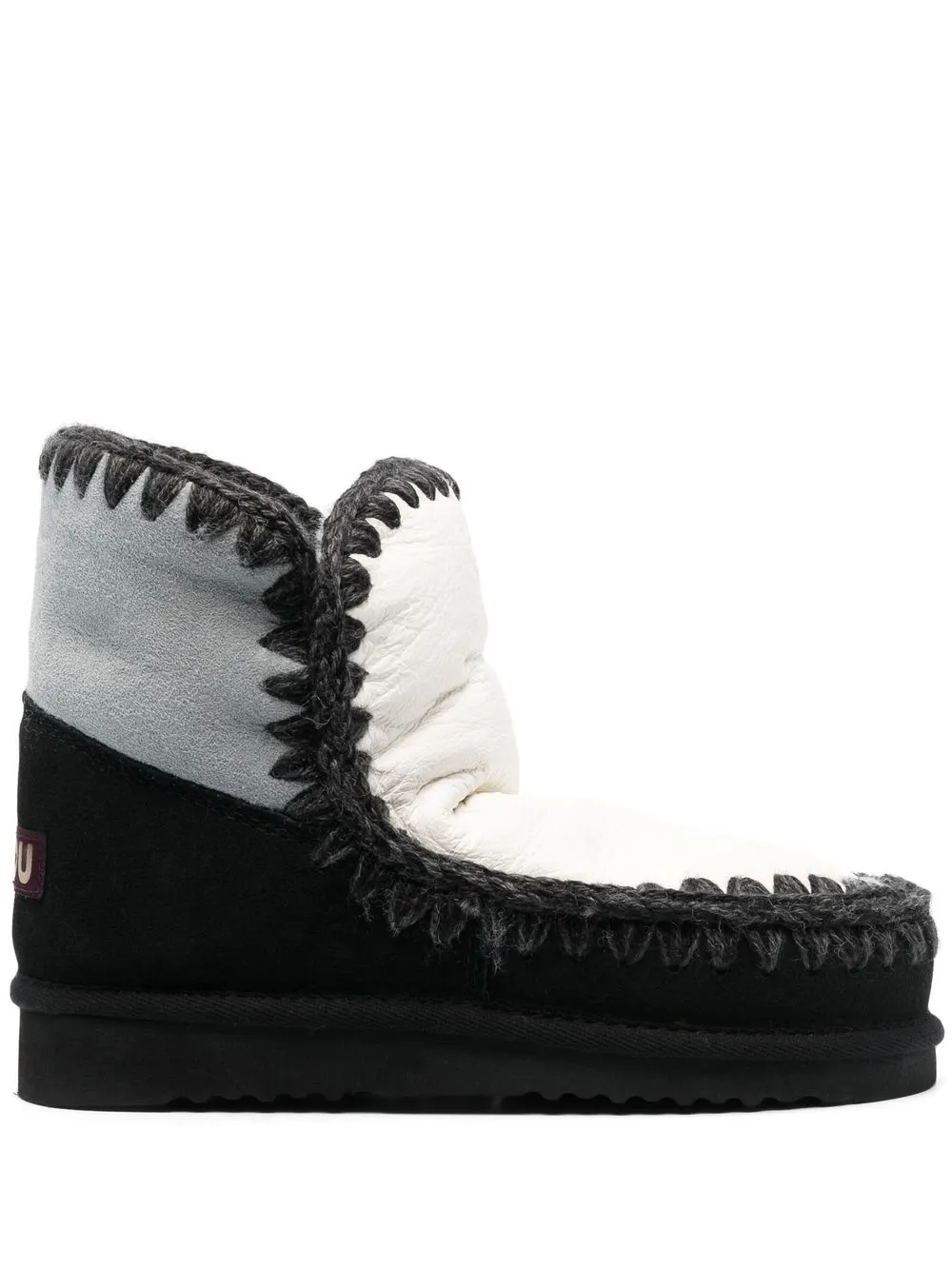 

Mou colour-block suede boots - Black