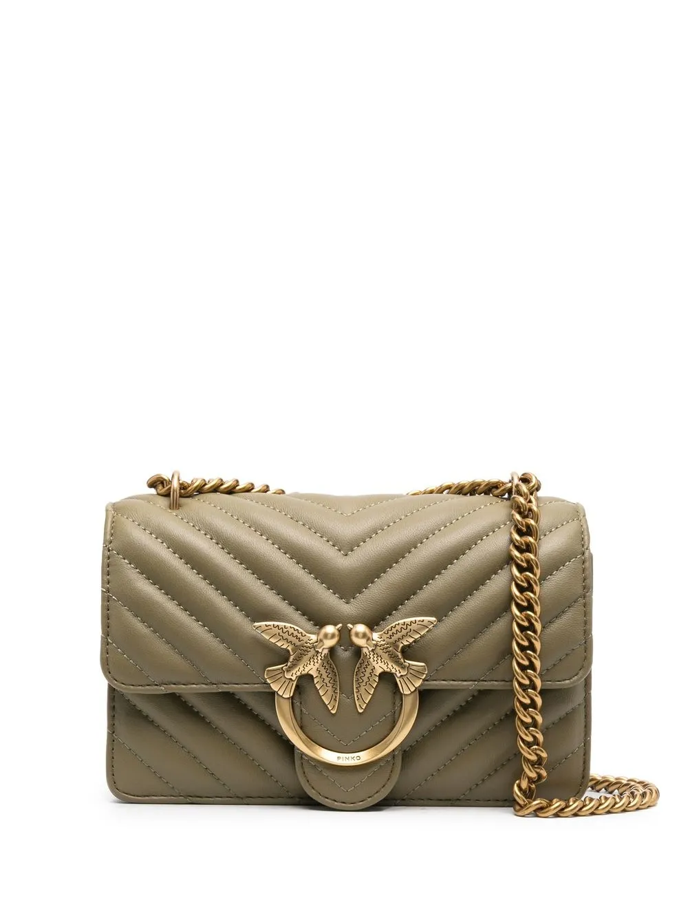 

PINKO bolsa de hombro con detalles y logo - Verde