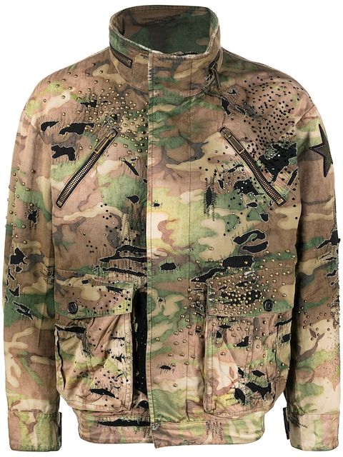 Dsquared2 camouflage-print funnel neck jacket