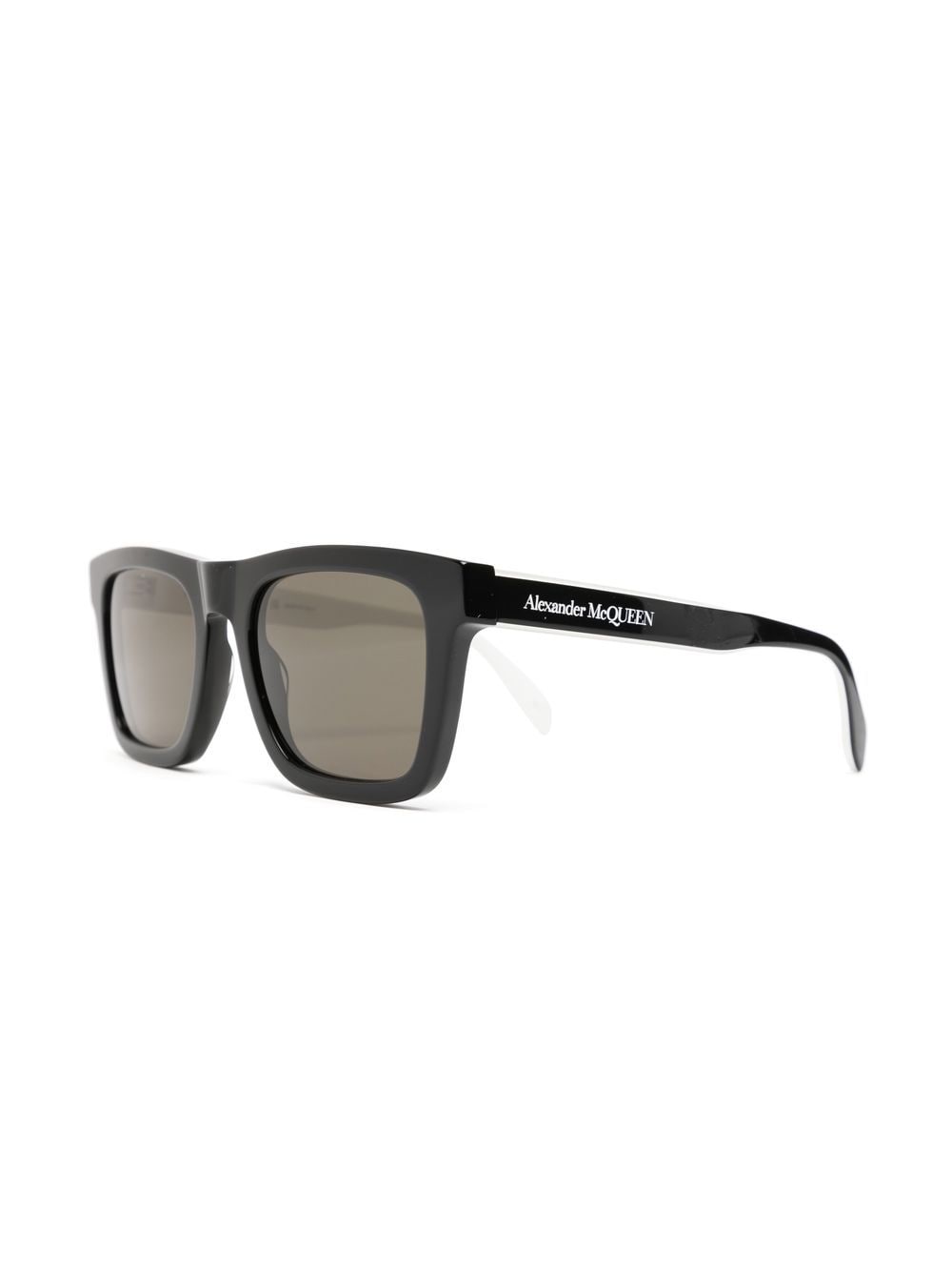 Alexander McQueen Eyewear Zonnebril met D-montuur - Zwart