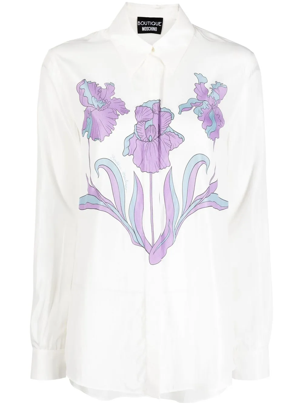 

Boutique Moschino camisa Iris con estampado floral - Blanco