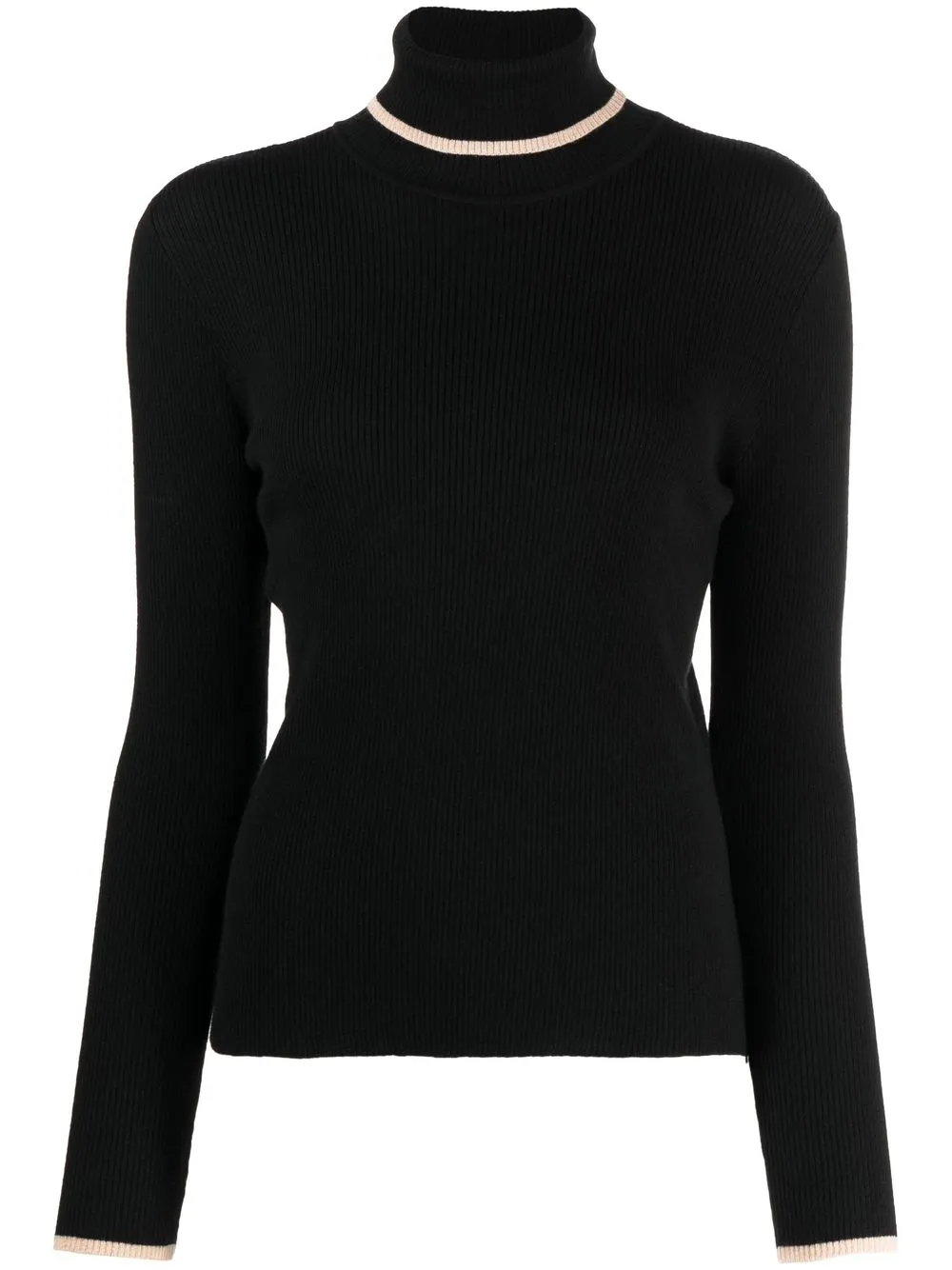 

Boutique Moschino roll neck knitted jumper - Black