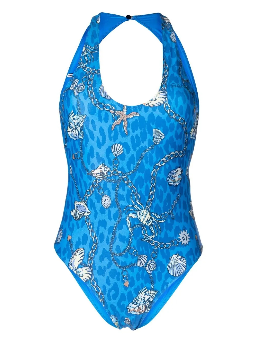 

GANNI graphic print swimsuit - Blue