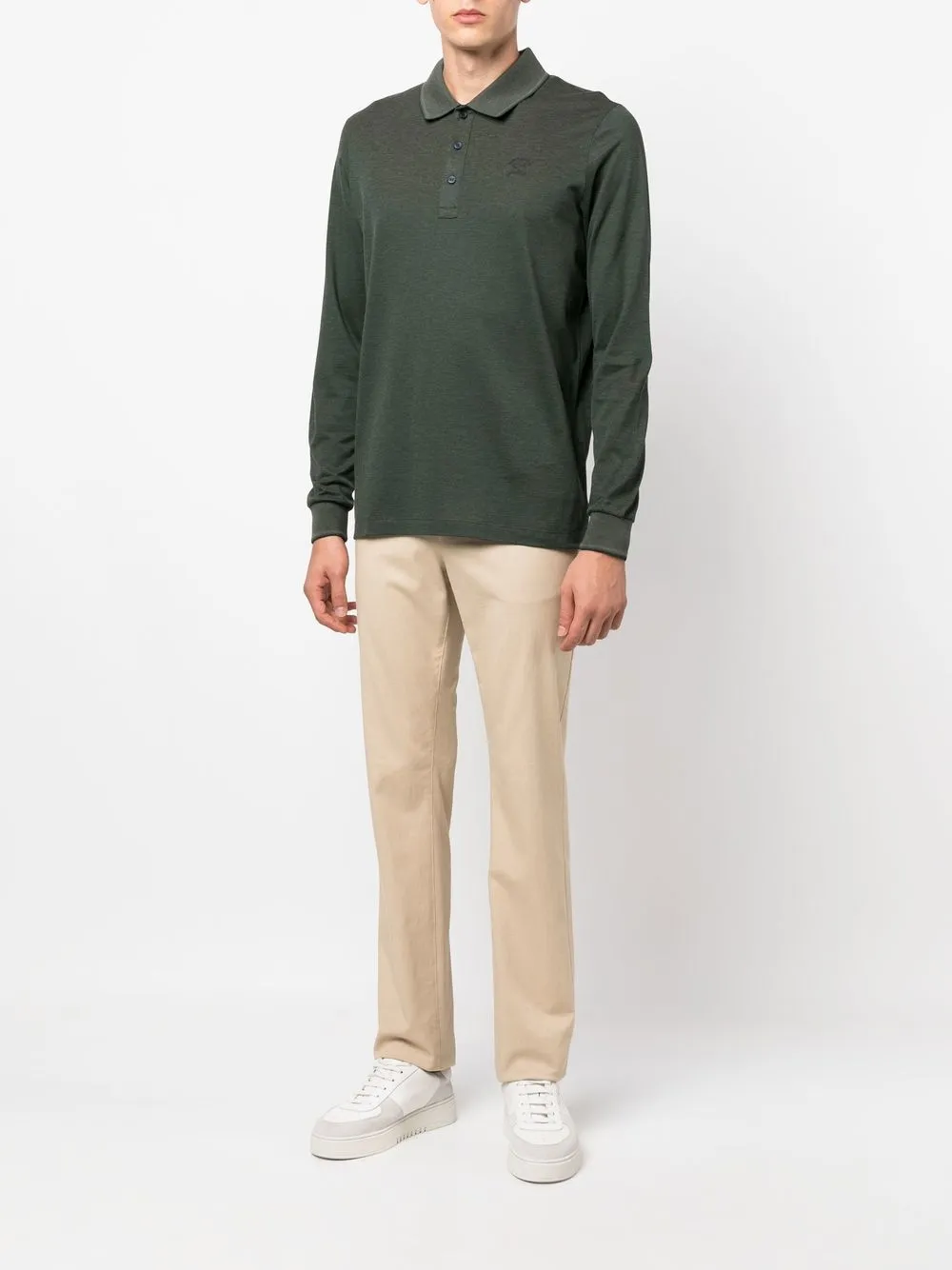 Paul & Shark Poloshirt met geborduurd logo - Groen