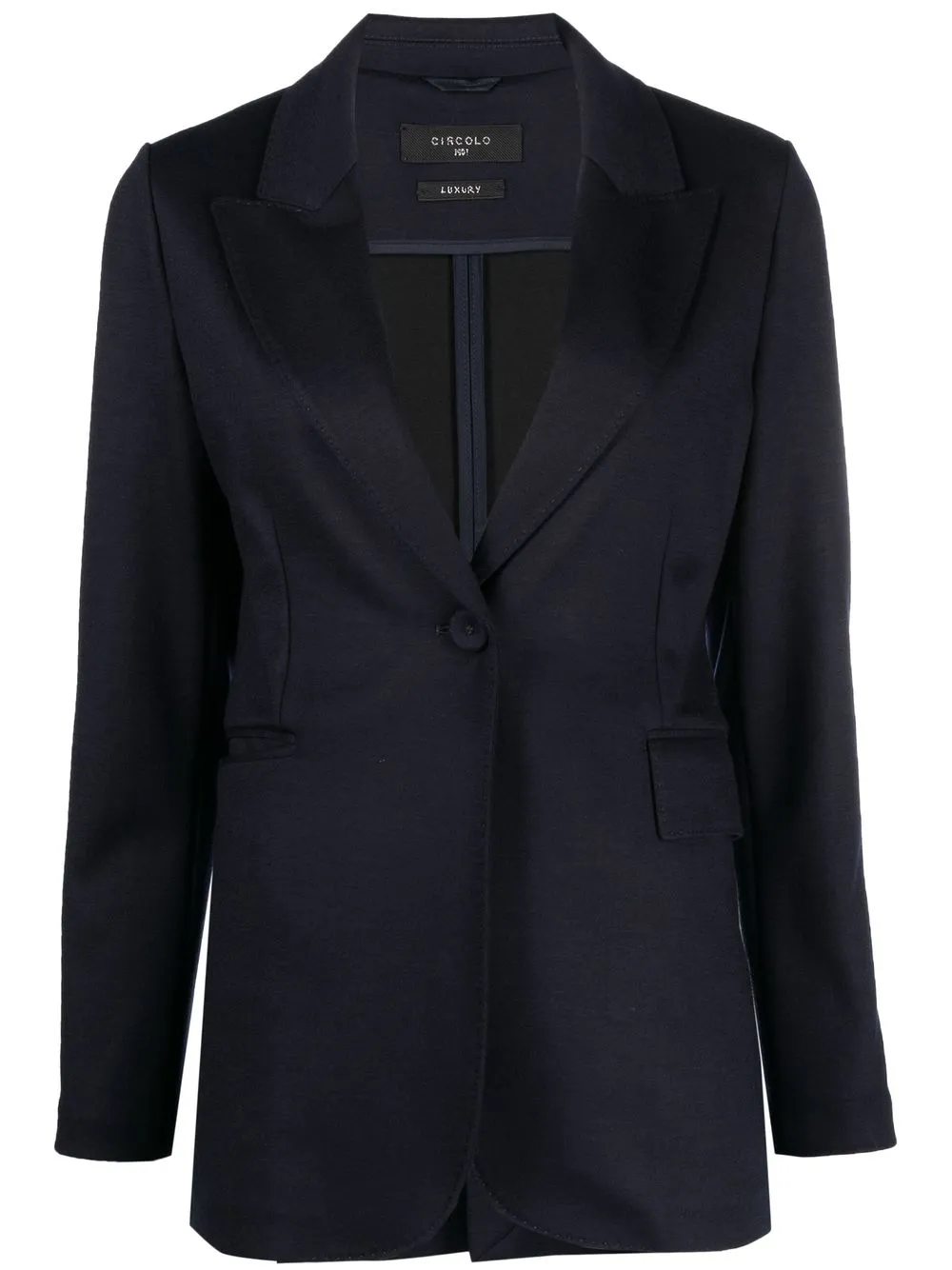 

Circolo 1901 peak-lapel single-breasted jacket - Blue