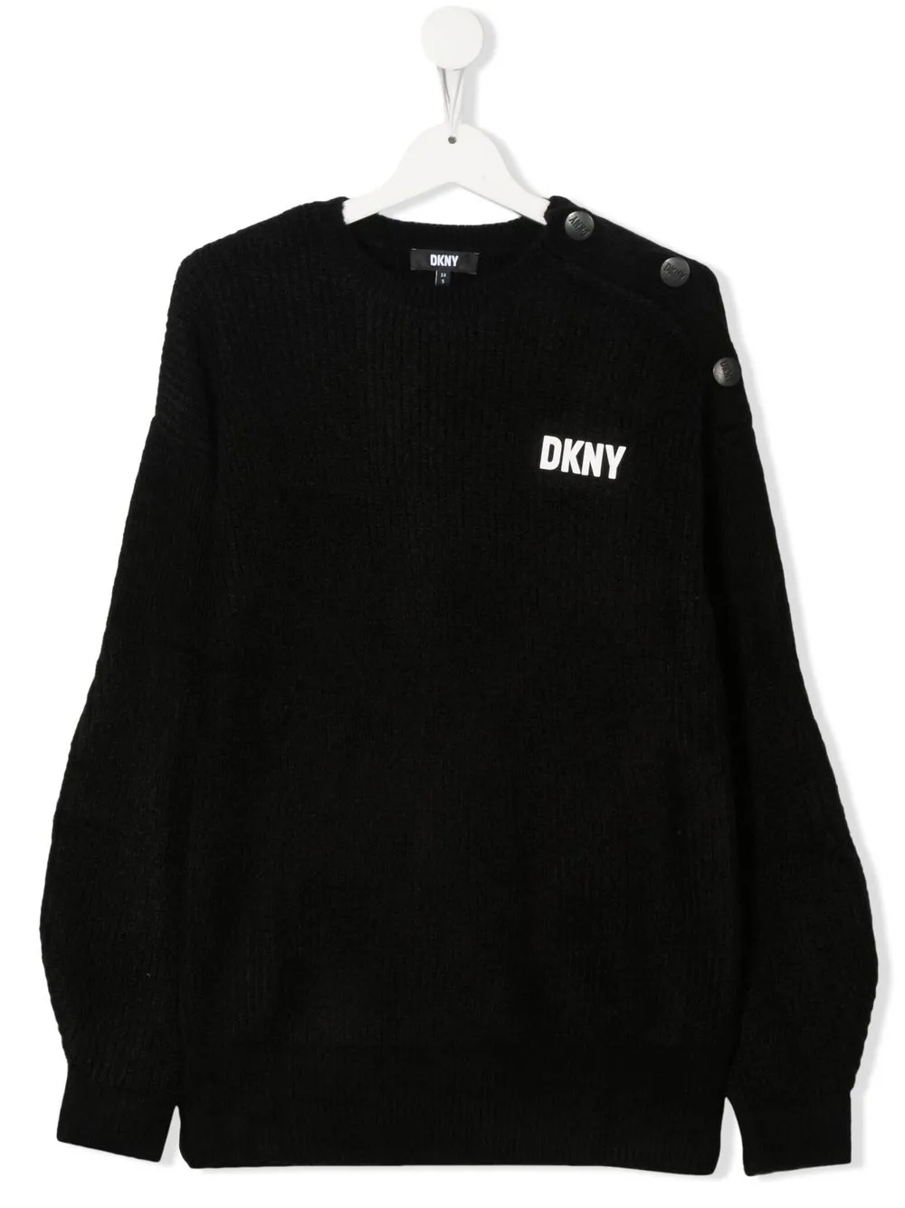 

Dkny Kids sudadera con botones en el hombro - Negro