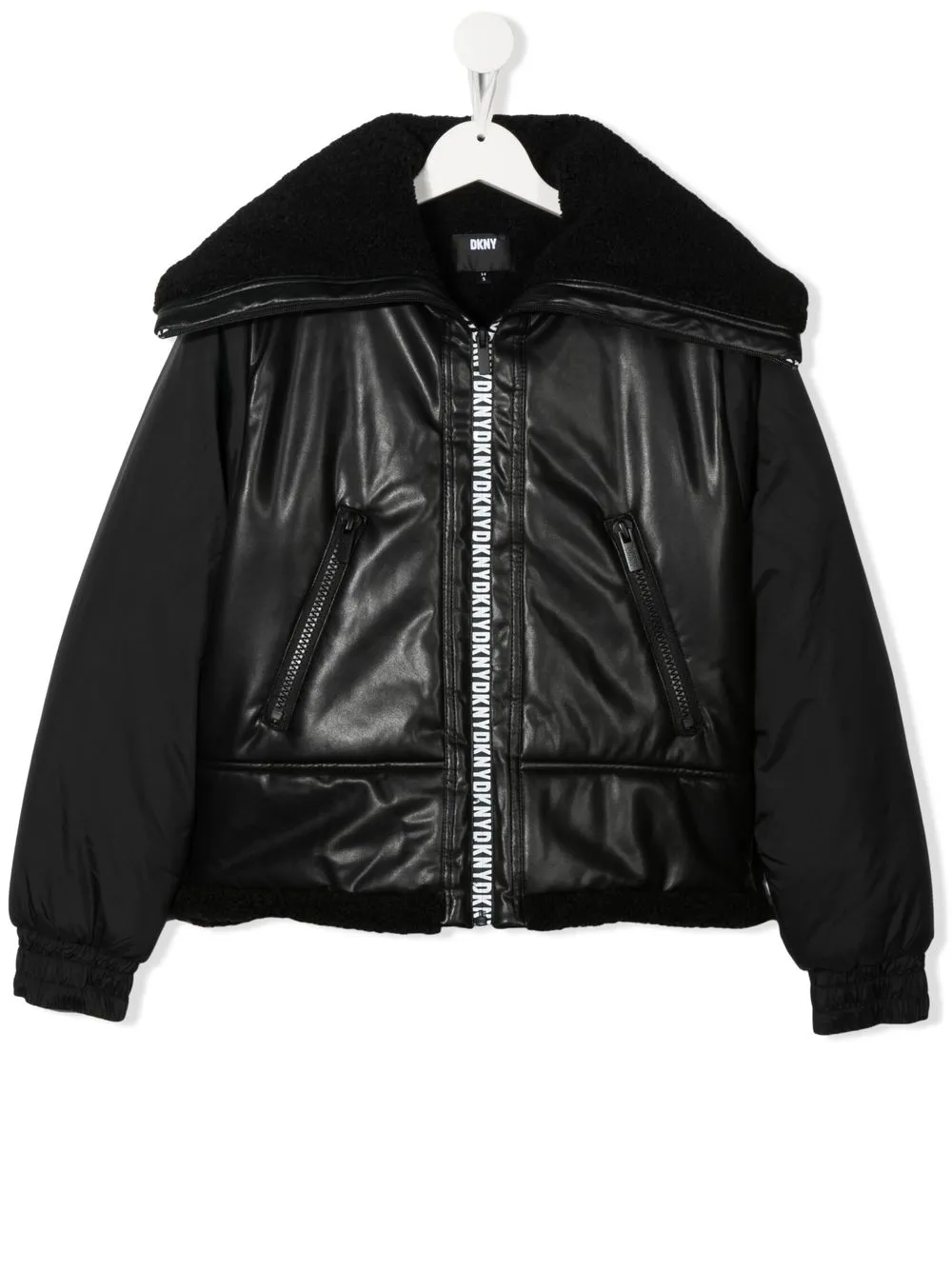 

Dkny Kids chamarra bomber con logo - Negro