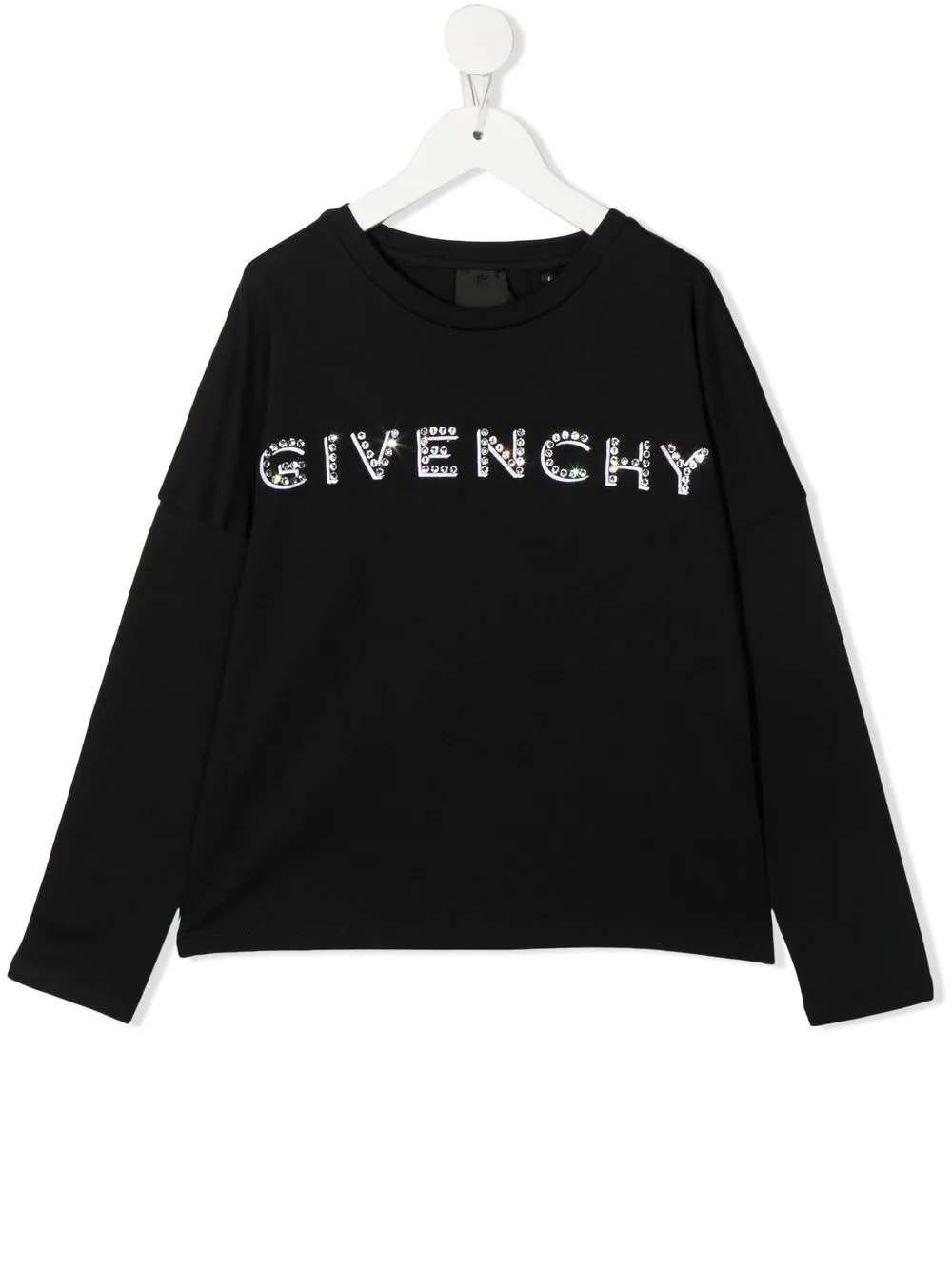 

Givenchy Kids playera con logo y detalles - Negro