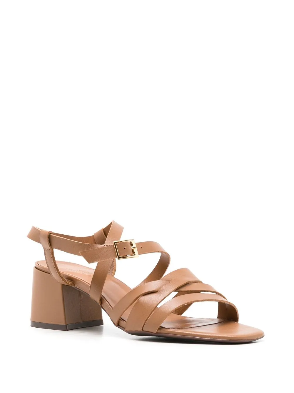 Sarah Chofakian Lygia 65mm Strappy Sandals In Brown