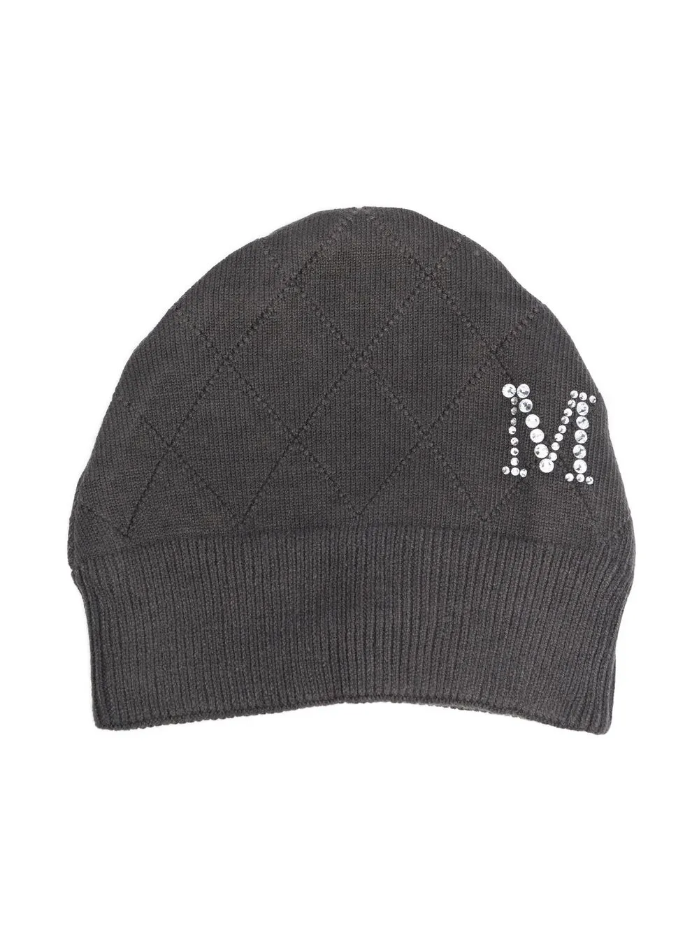 

Monnalisa gorro tejido con logo de strass - Negro