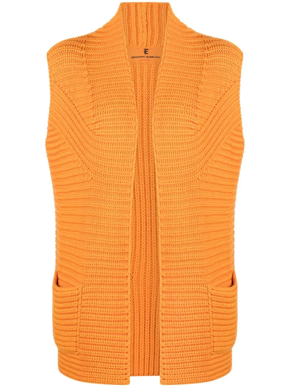 

Ermanno Scervino sleeveless knit cardigan - Orange