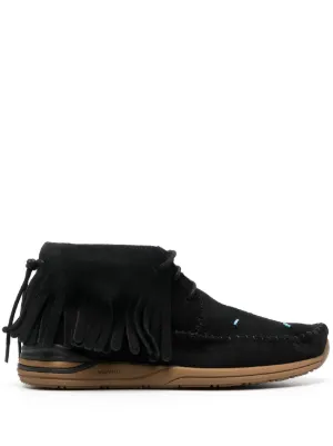 Visvim Shaman-Folk フリンジ ブーツ | ブラック | FARFETCH JP