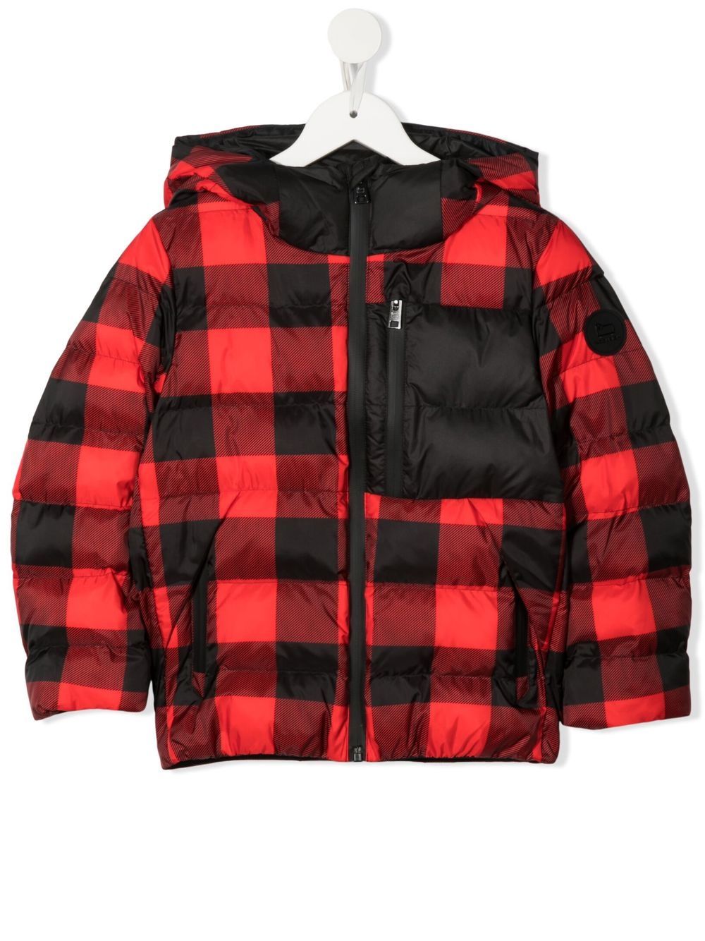 ＜Farfetch＞ Woolrich Kids チェック パデッドジャケット - ブラック