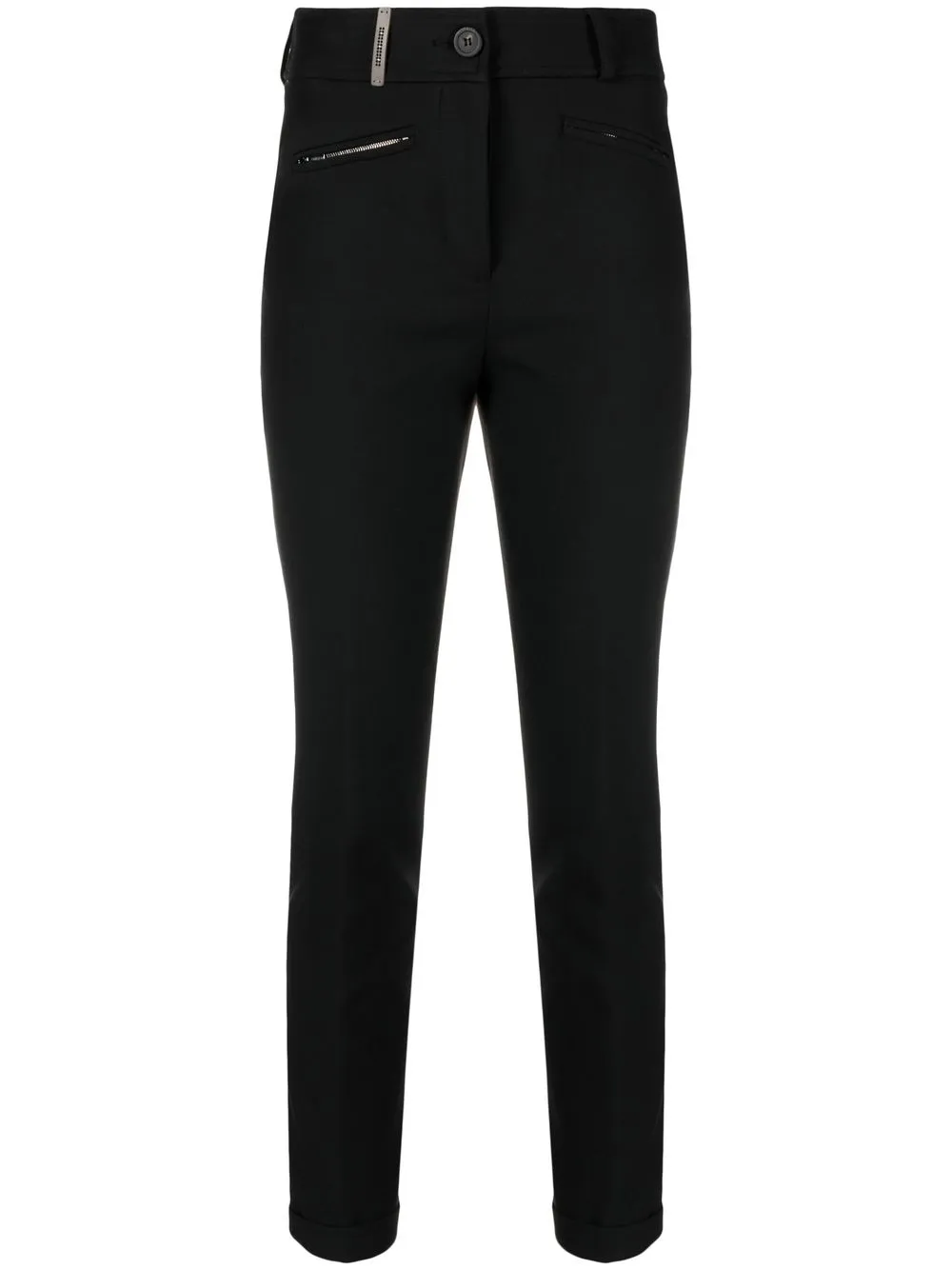 

Peserico high-rise slim-cut trousers - Black