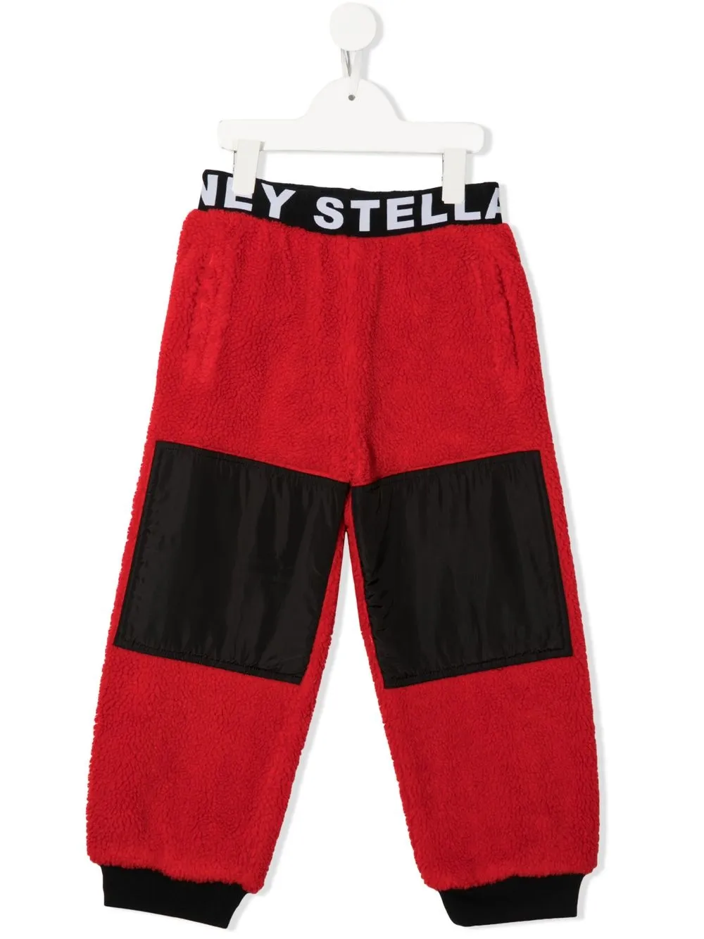 

Stella McCartney Kids colour-block fleece joggers - Red
