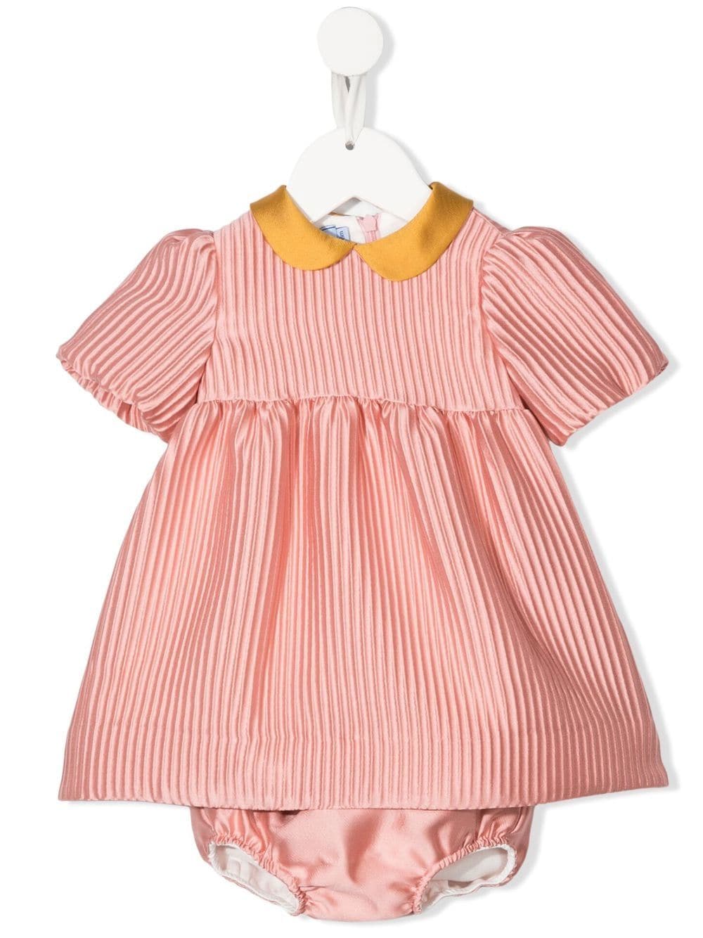 

Mi Mi Sol striped puff-sleeve dress - Pink