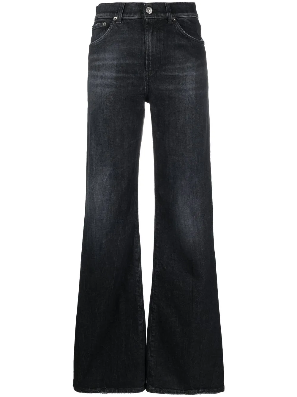 

DONDUP jeans anchos con tiro alto - Negro