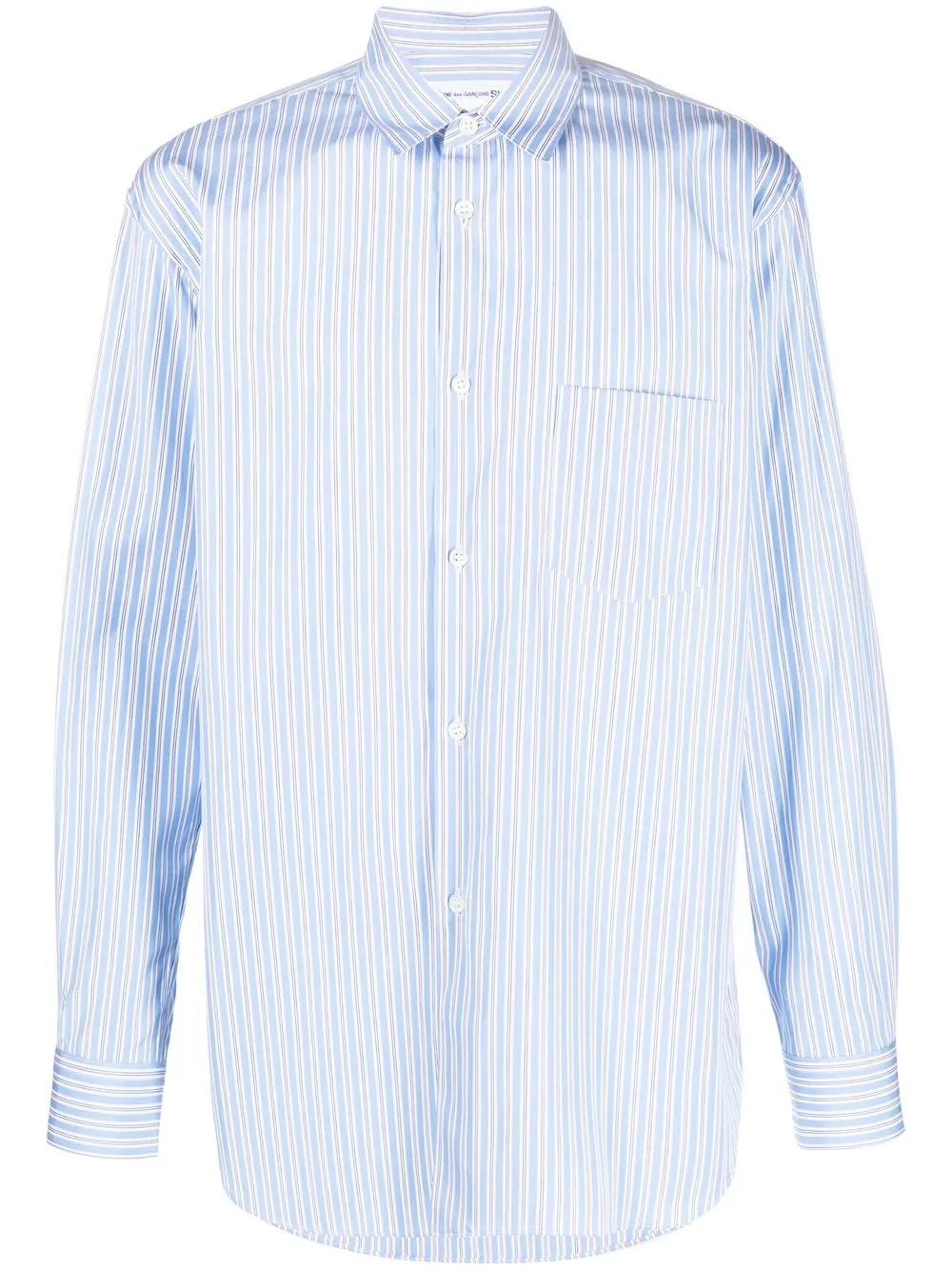 

Comme Des Garçons Shirt all-over stripe-print shirt - Blue