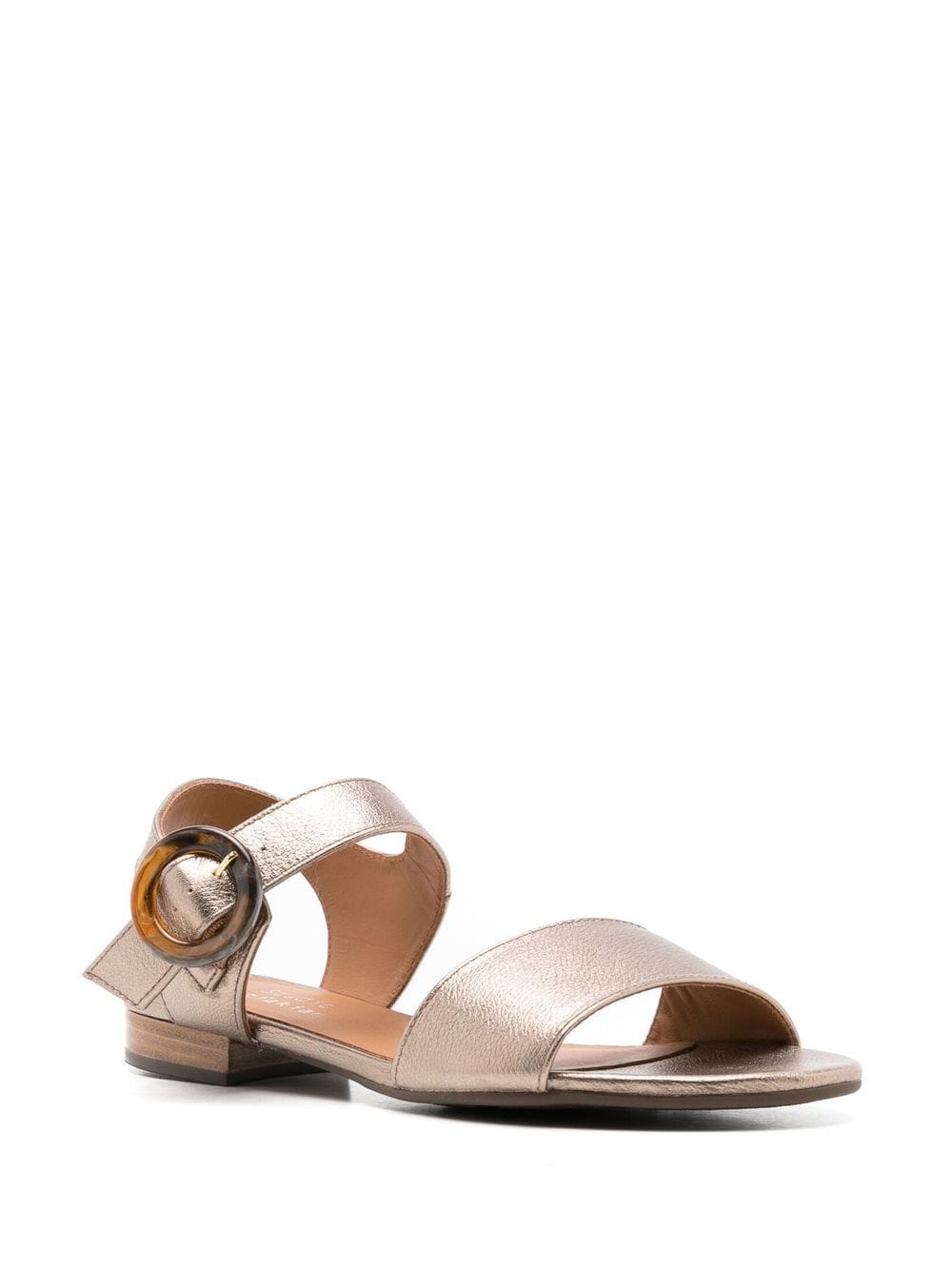 Shop Studio Chofakian Studio 123 Flat Sandals In Gold