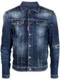 DSQUARED2 paint splatter-print denim jacket - Blue