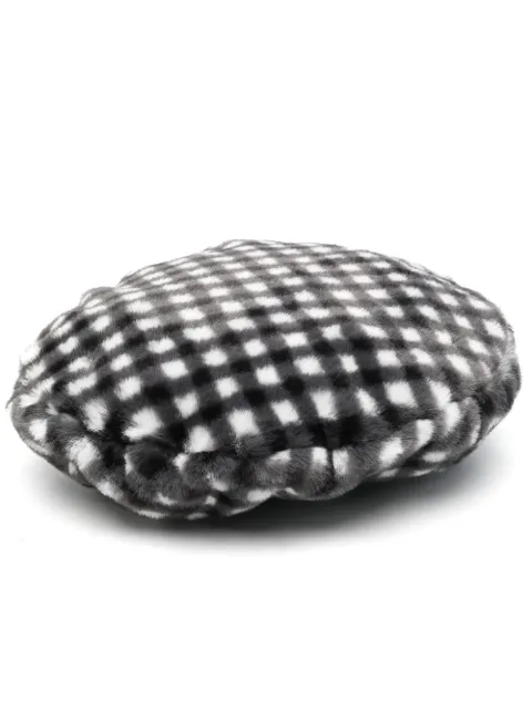 Kangol logo-patch faux-fur hat