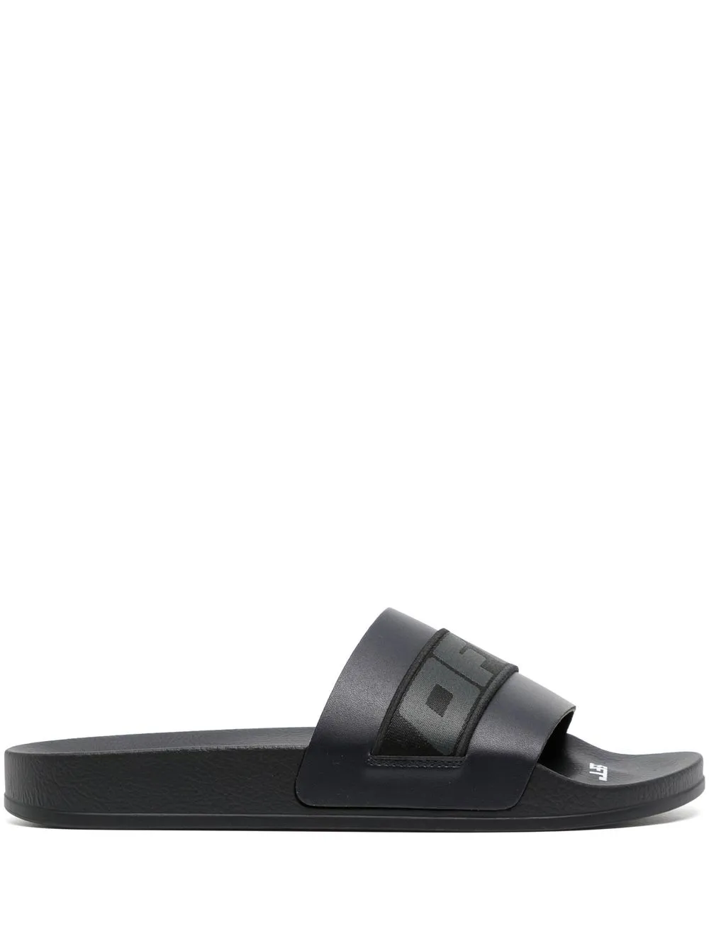 

Off-White sandalias con letras del logo - Negro