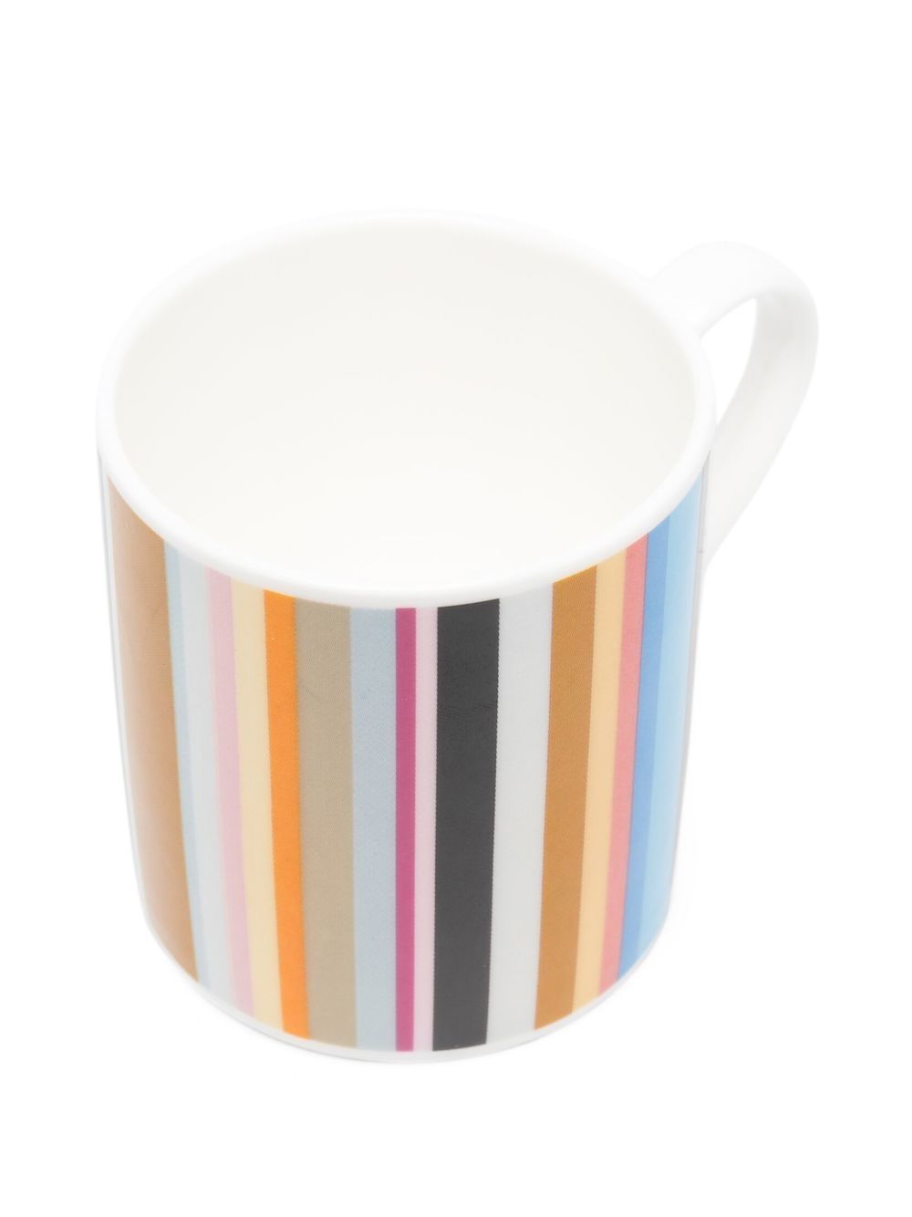 Shop Paul Smith Multi-stripe Printed Mug In Weiss