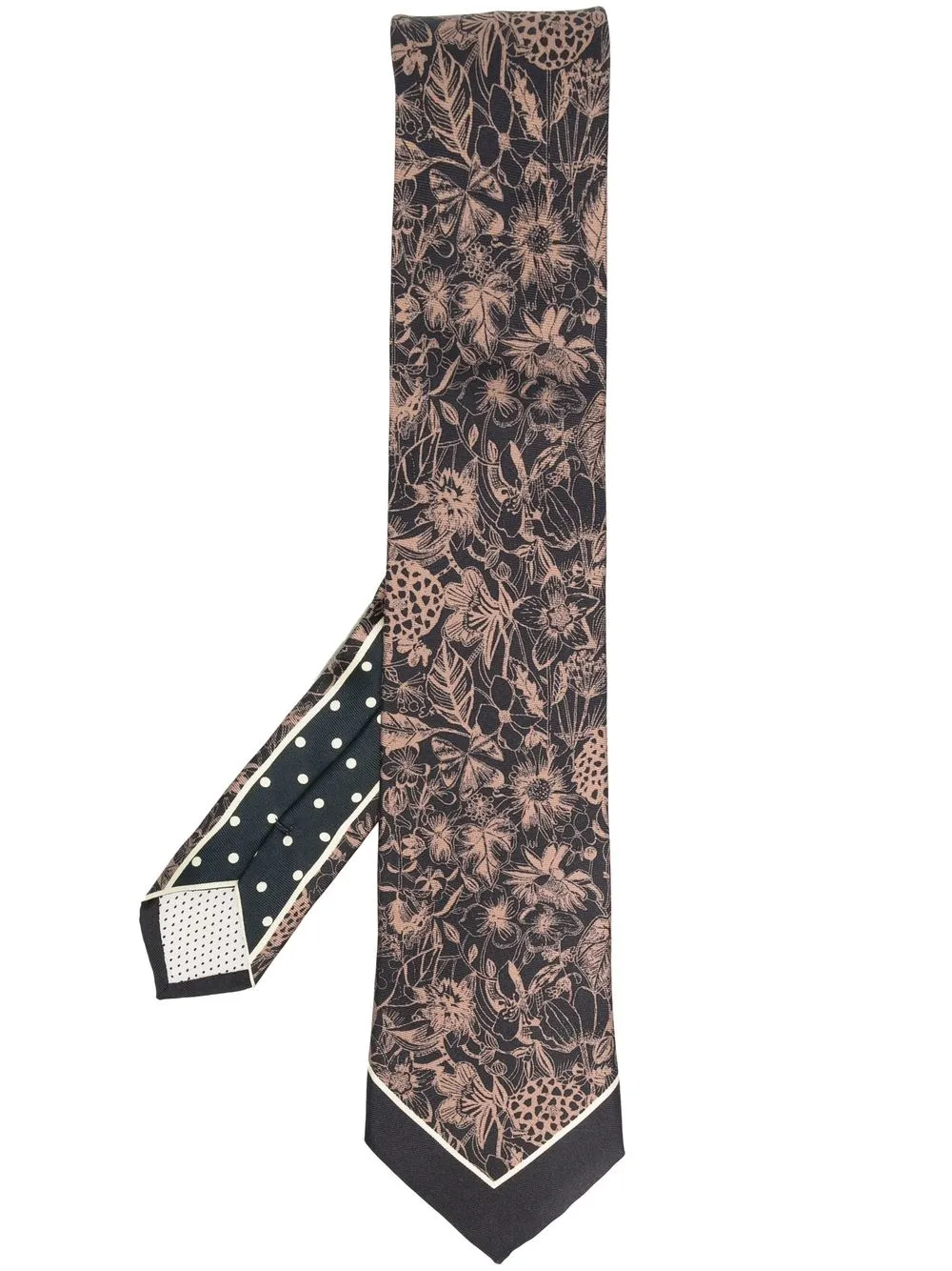 

Paul Smith corbata de seda con motivo floral en jacquard - Marrón