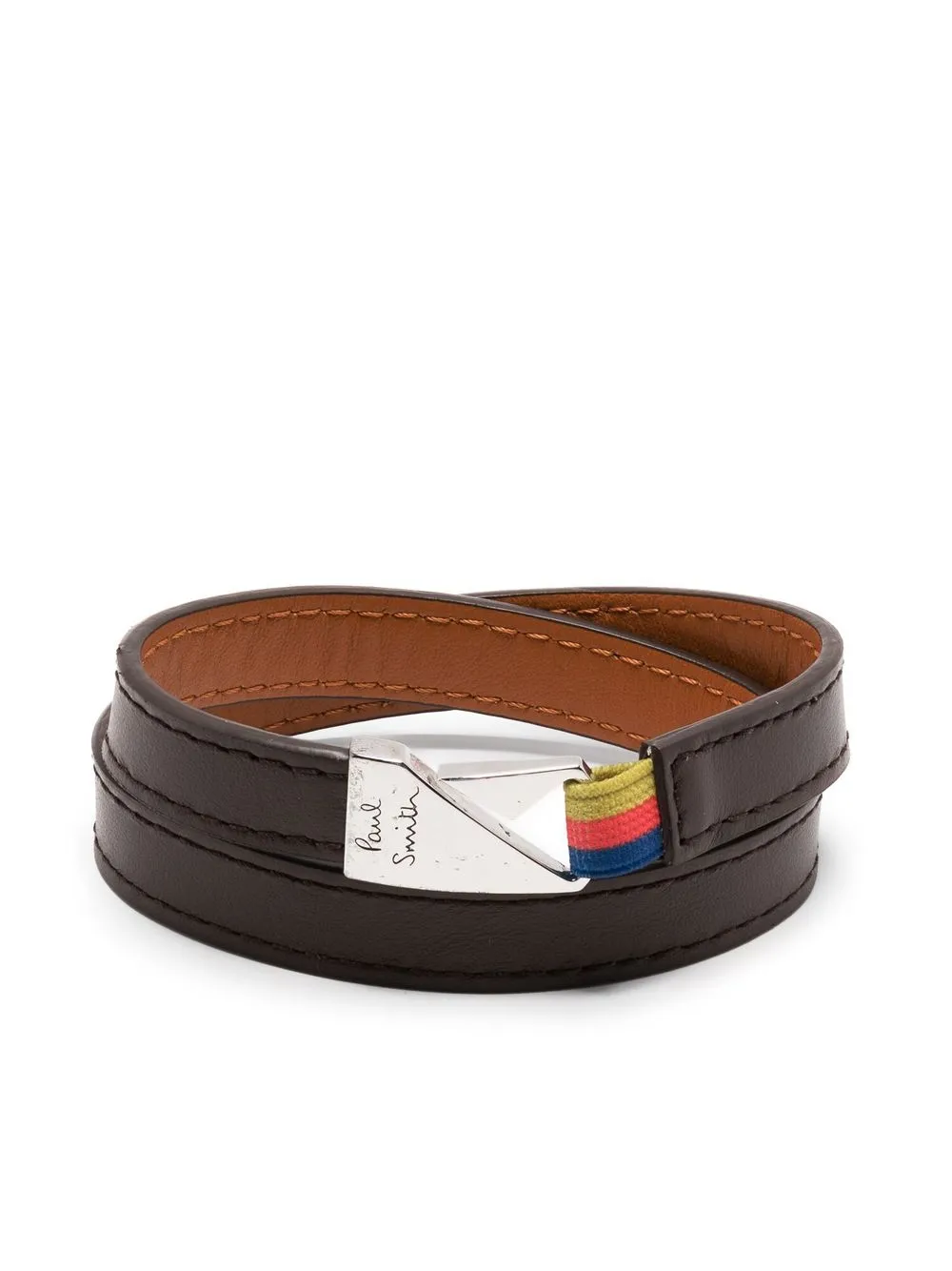 

Paul Smith artist-stripe wrap bracelet - Brown