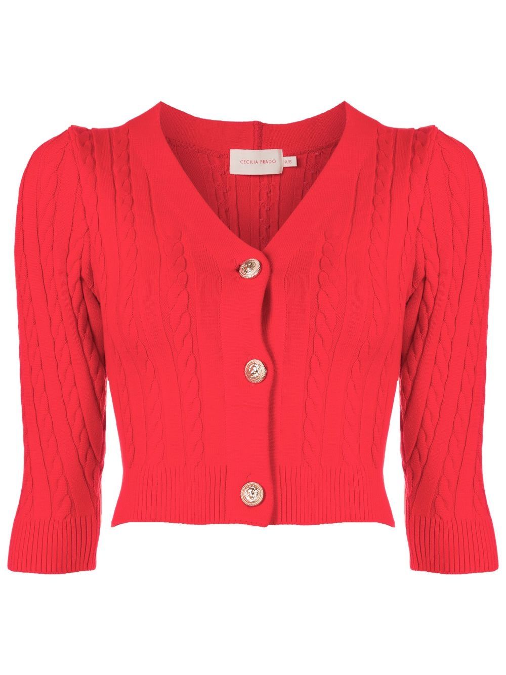 Cecilia Prado Mila cropped knitted cardigan - Red