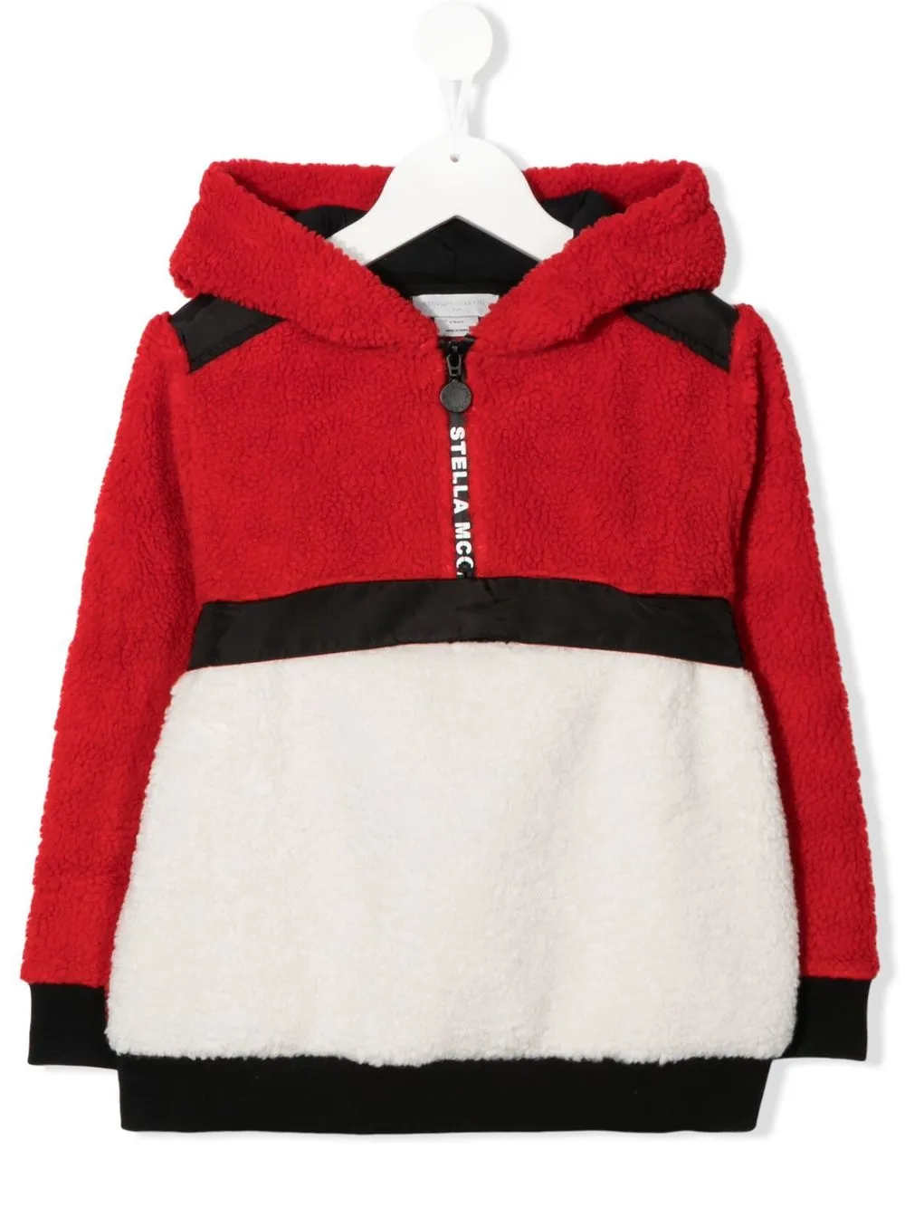 

Stella McCartney Kids colour-block fleece hoodie - Red