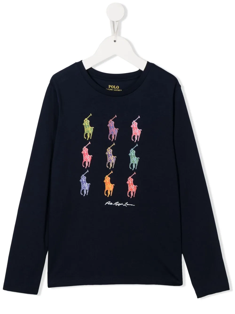 

Ralph Lauren Kids Polo Pony long-sleeve T-shirt - Blue