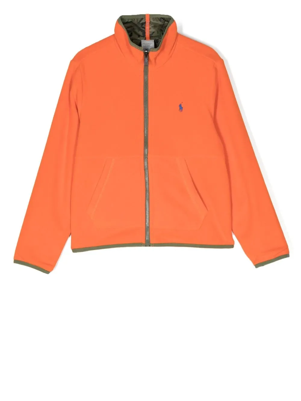 

Ralph Lauren Kids embroidered-logo fleece jacket - Orange