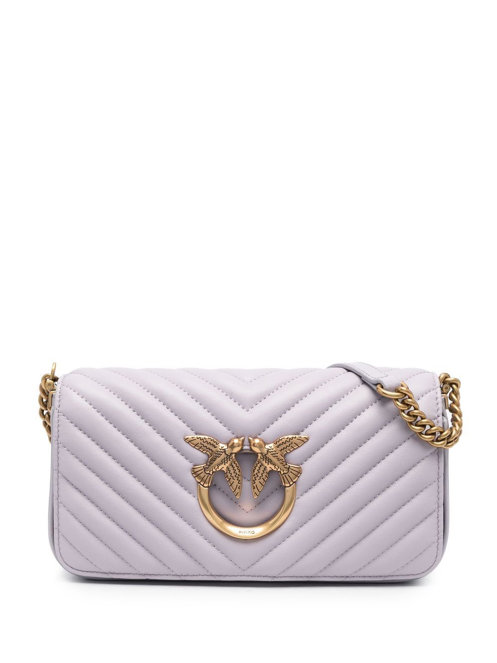 

PINKO Love Chevron quilted shoulder bag - Grey