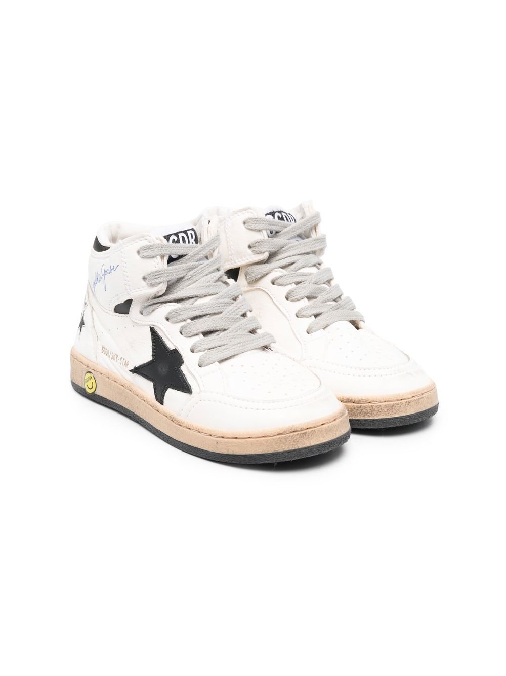 

Golden Goose Kids tenis con parche de estrella - Blanco