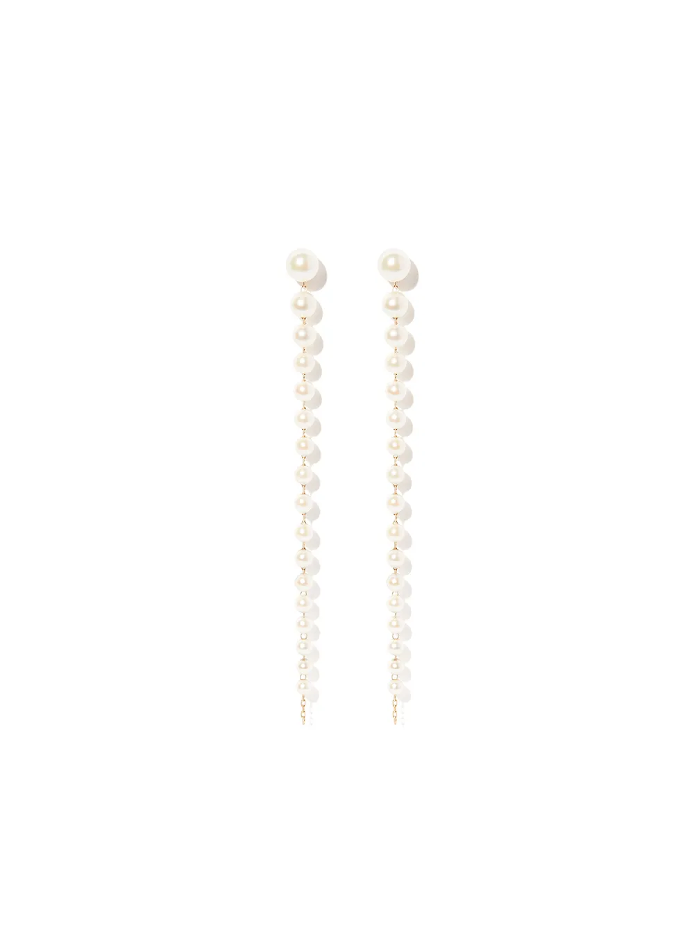 

Mizuki 14kt yellow gold Cascading pearl drop earring