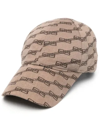 Balenciaga BB Monogram Baseball Cap Brown FARFETCH UK