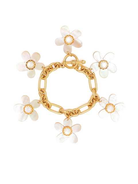 Brinker & Eliza floral charm bracelet