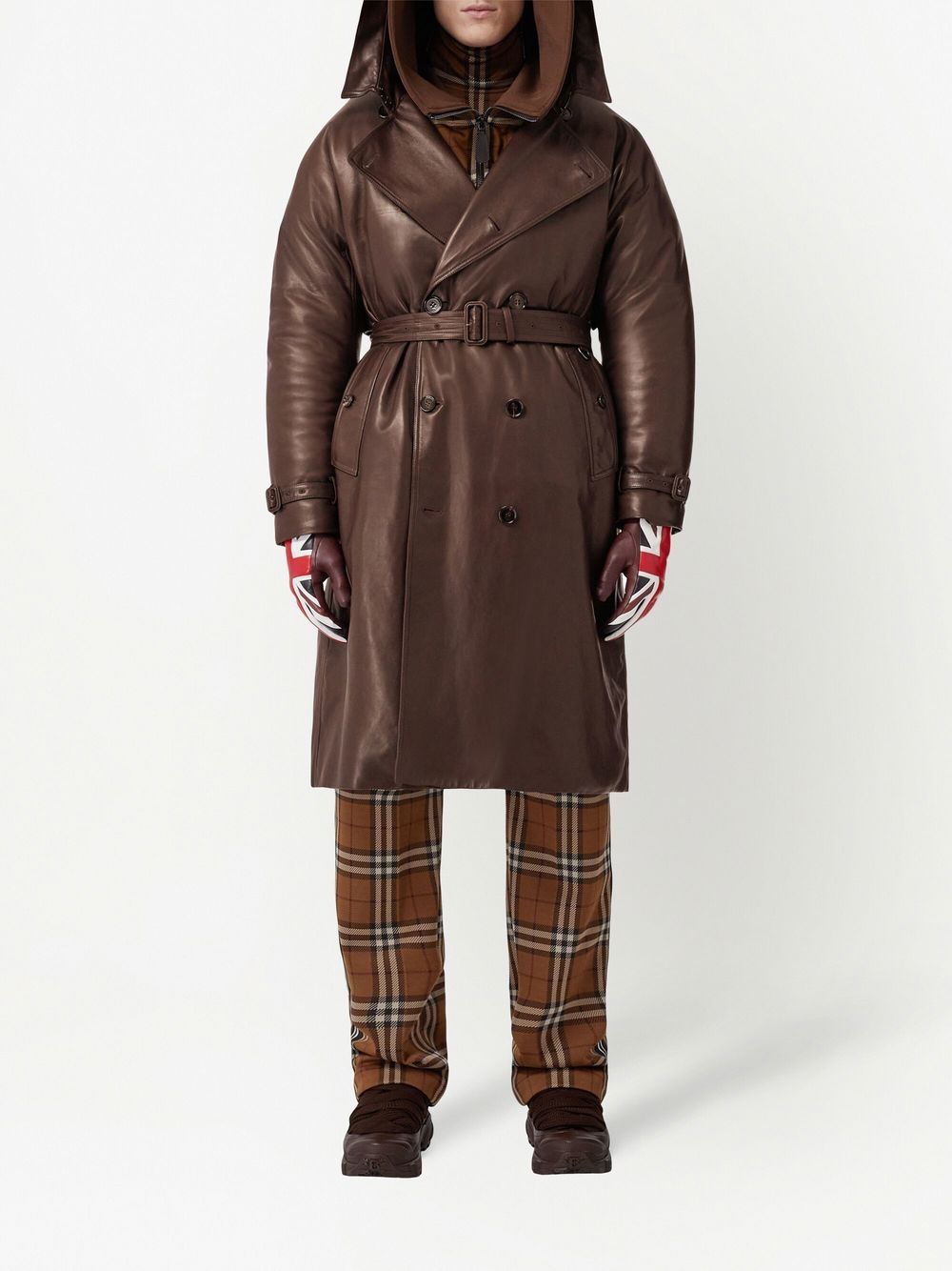 Burberry Broek met wijde pijpen - Bruin