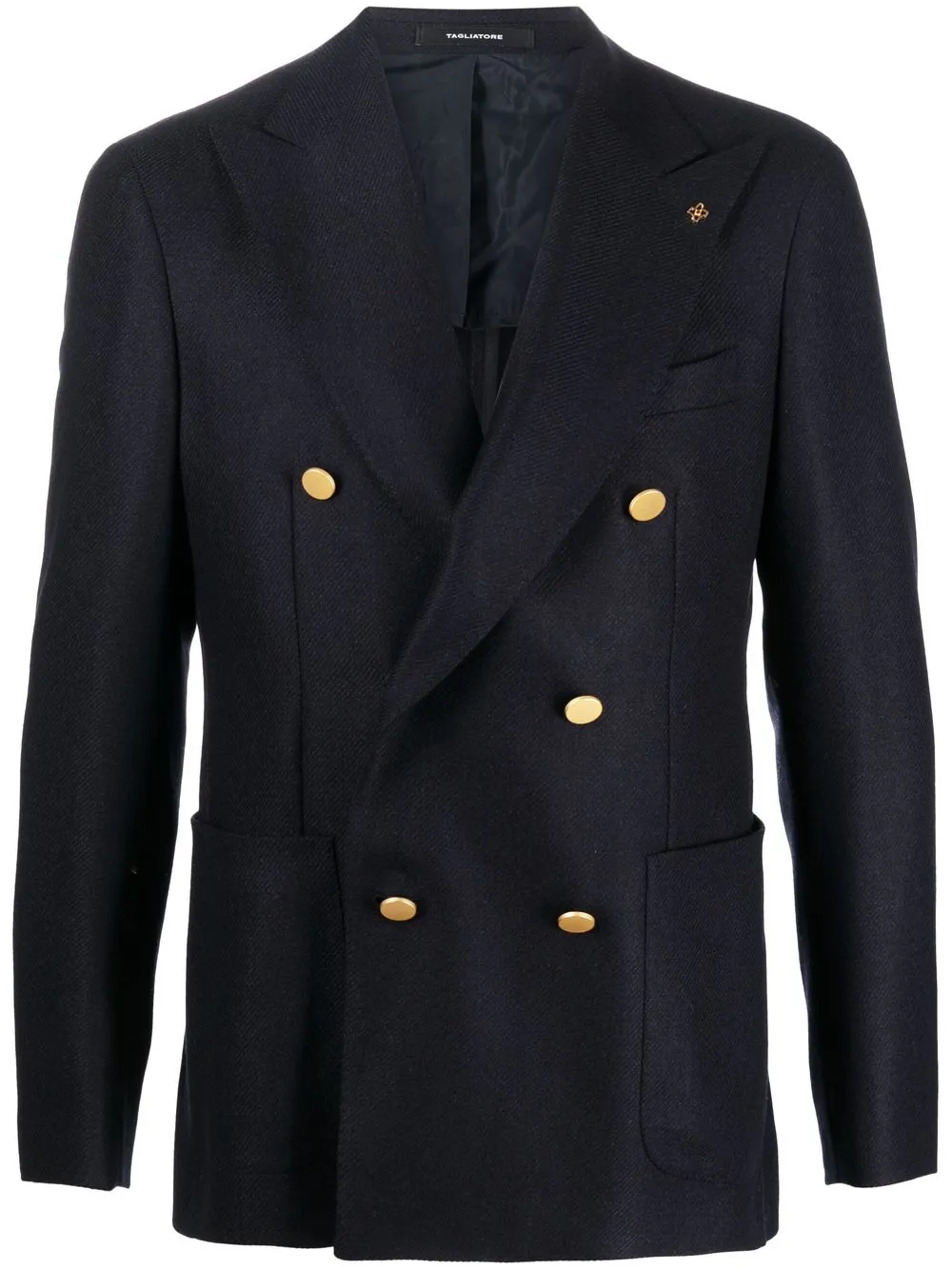 

Tagliatore double-breasted wool blazer - Blue