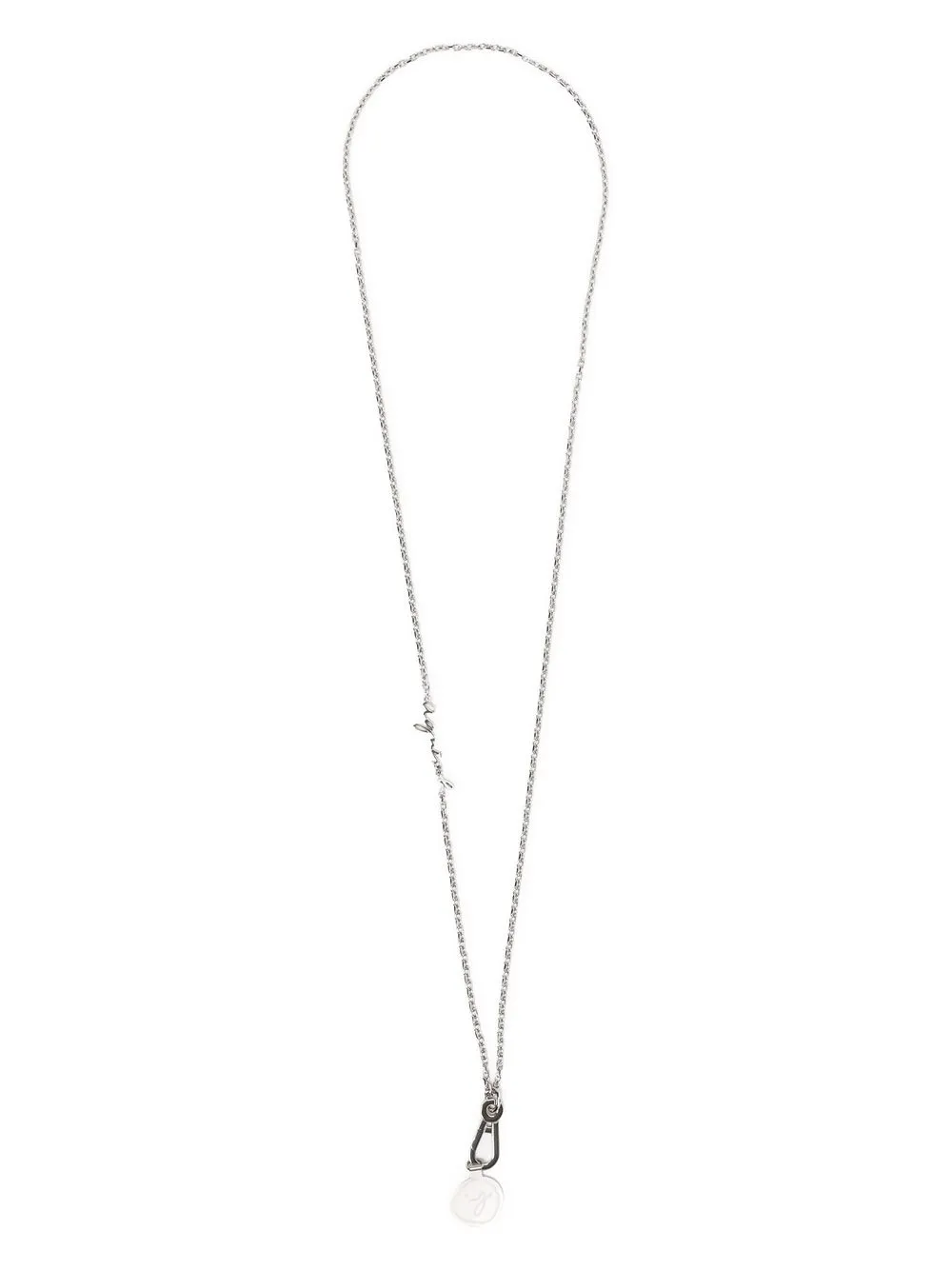 

agnès b. logo-lettering chain-link necklace - Silver