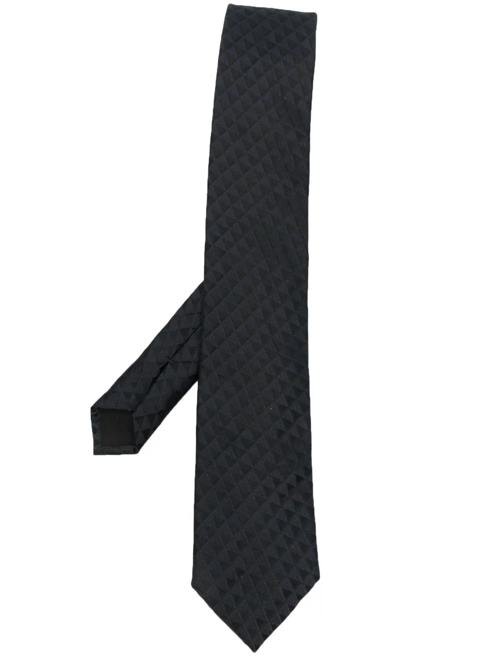 

BOSS geometric-pattern silk tie - Blue