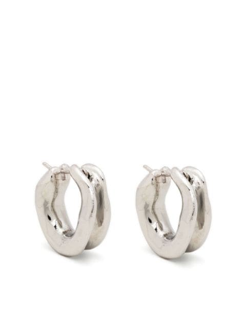 Vann Jewelry asymmetric rounded hoop earrings